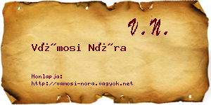 Vámosi Nóra névjegykártya